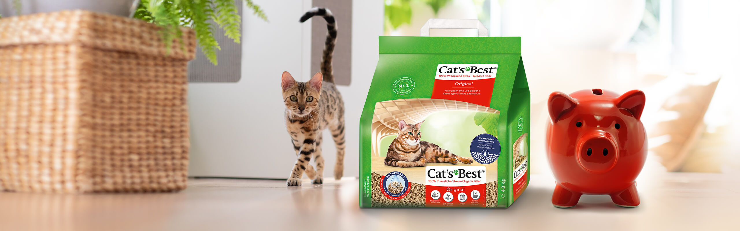 Cat's Best Original Katzenstreu, 100 % pflanzliche Katzen